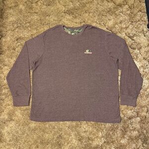 Vintage Y2K Mossy Oak Knit Long Sleeve Shirt Brown XXLarge